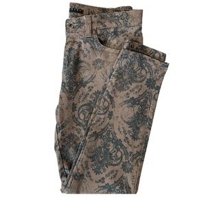 Sisley Italy Baroque Print Skinny Jeans Women’s Size 4 / 40 IT